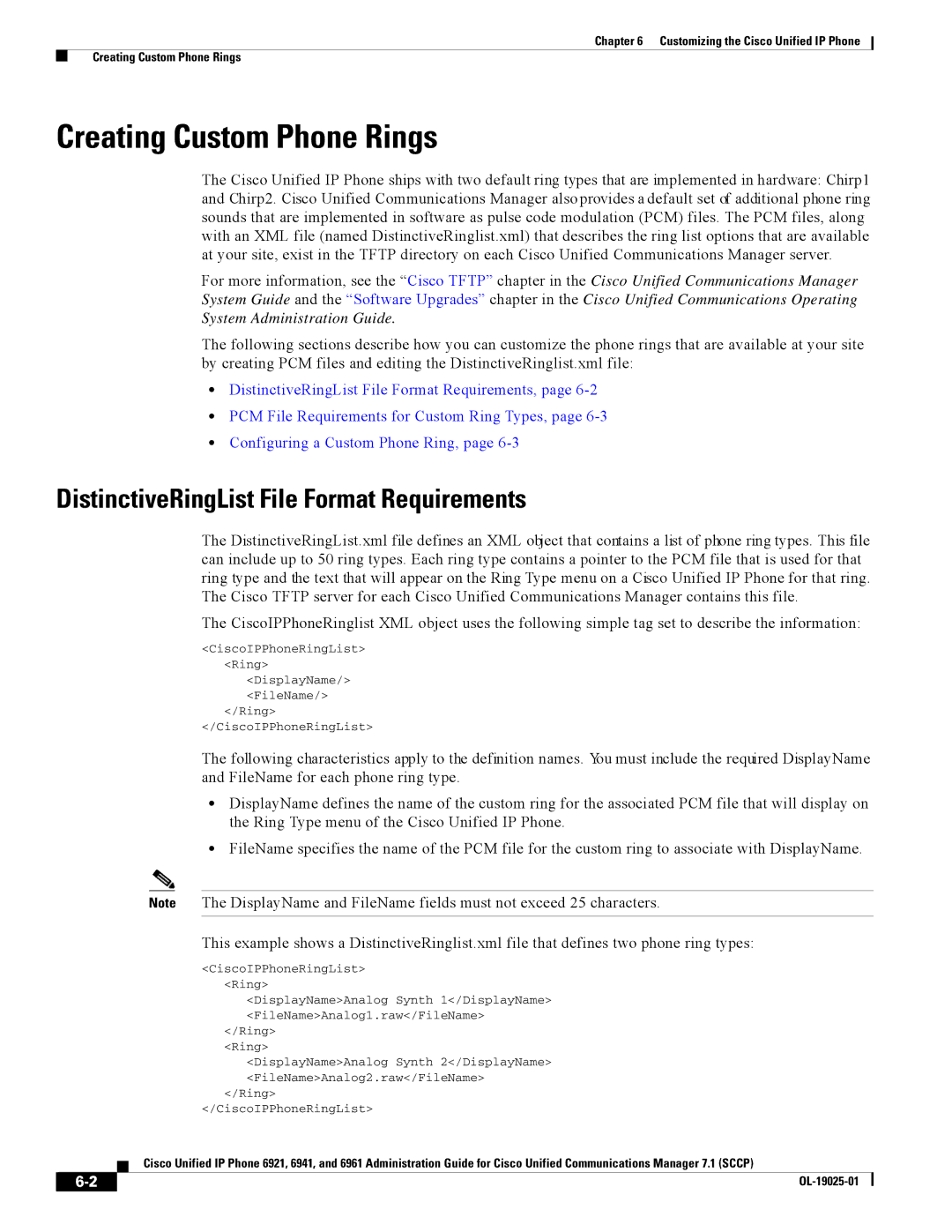 Cisco Systems CP6921CK9 manual Creating Custom Phone Rings, DistinctiveRingList File Format Requirements 