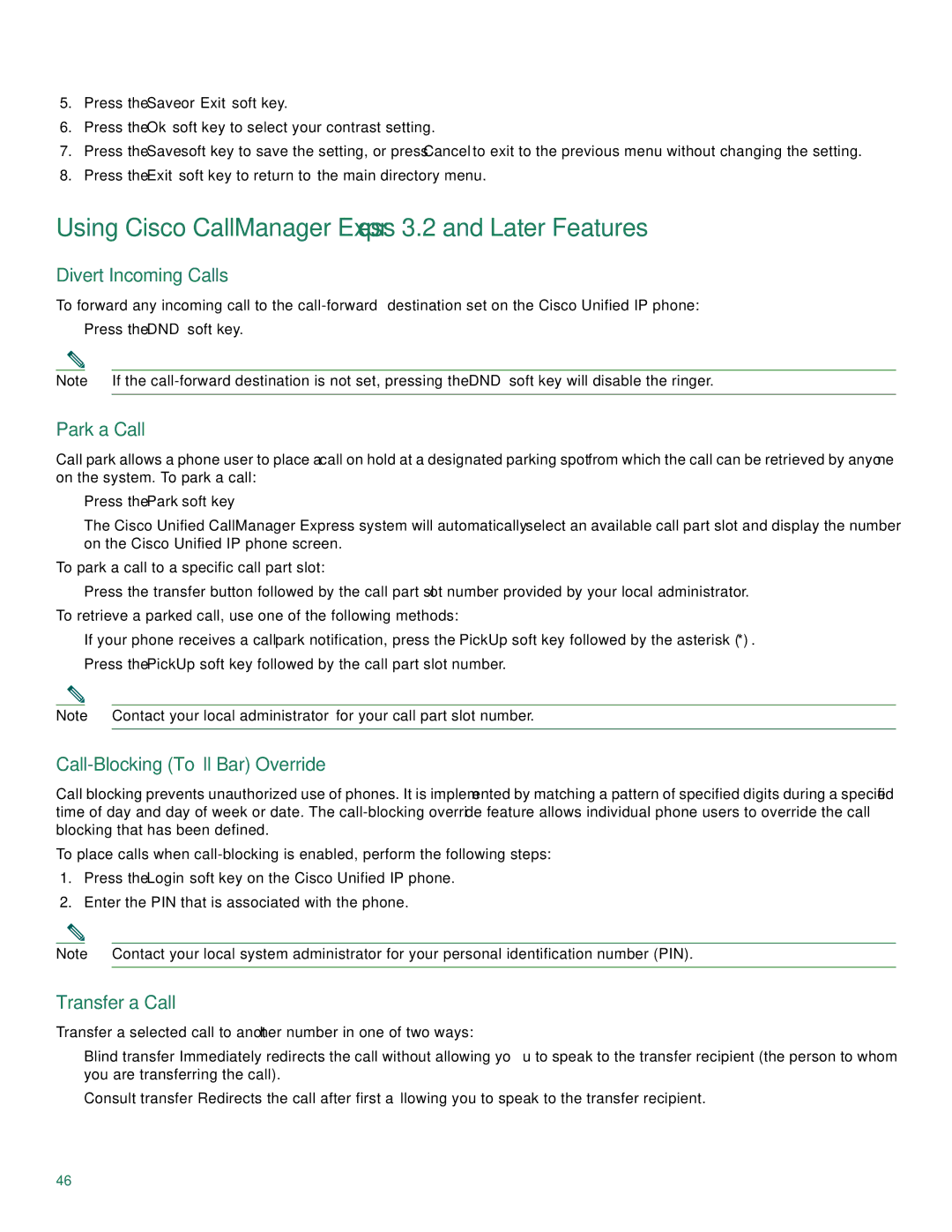 Cisco Systems CP7910GRF manual Using Cisco CallManager Express 3.2 and Later Features 