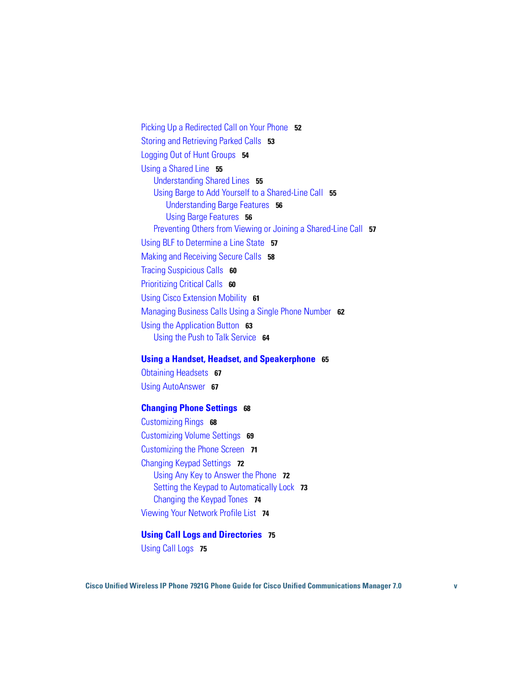 Cisco Systems CP7921GAK9RF manual Understanding Barge Features 