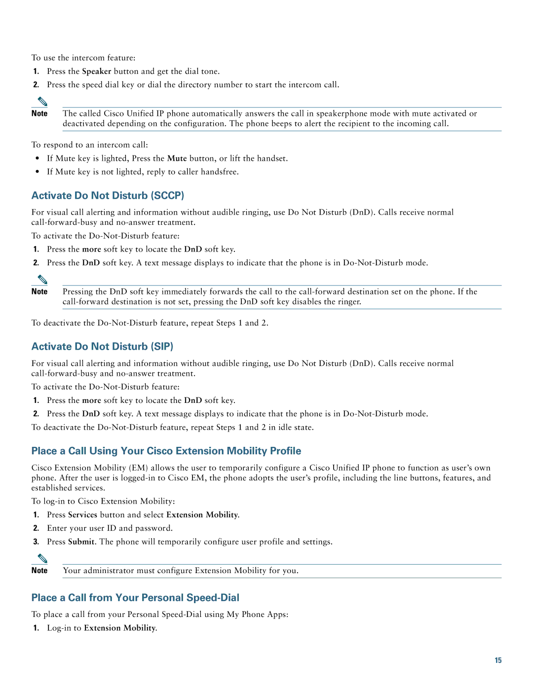 Cisco Systems CP7945GRF manual Activate Do Not Disturb Sccp, Activate Do Not Disturb SIP 