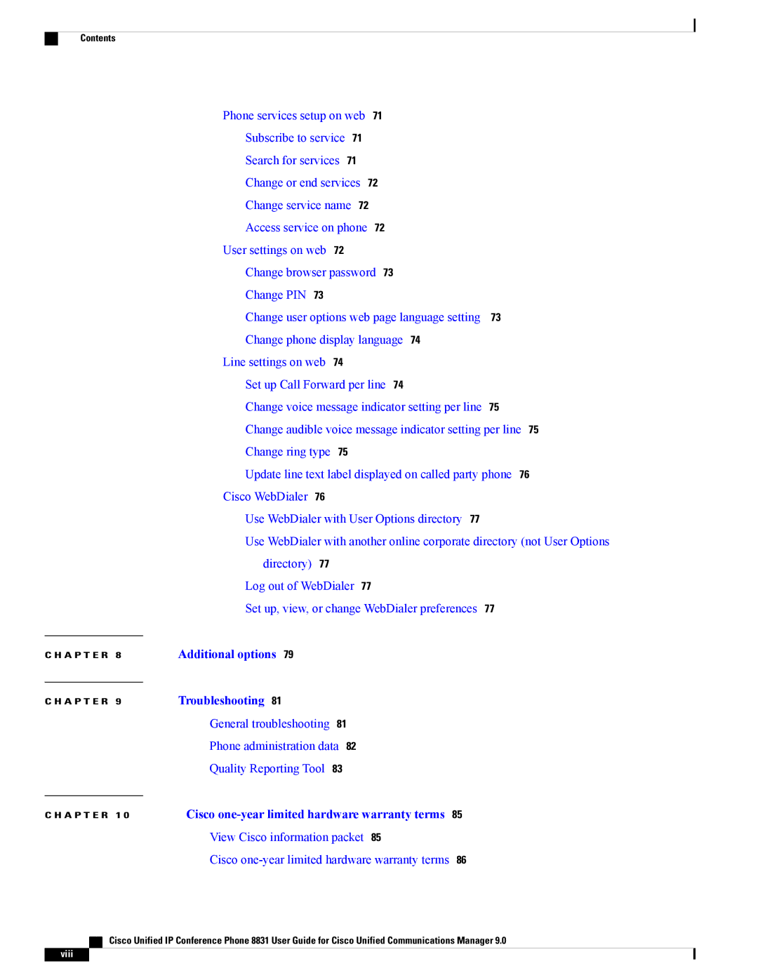 Cisco Systems CPMICWIREDS, CP8831K9, CP8831DCK9 manual Additional options Troubleshooting 