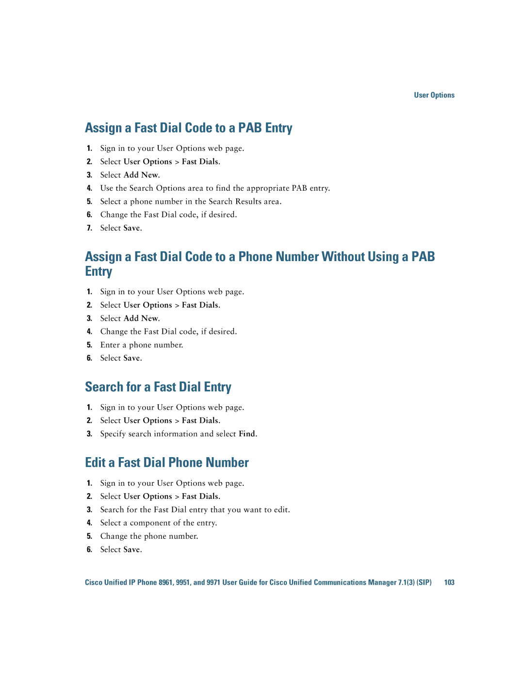 Cisco Systems CP9951CCAMK9 manual Assign a Fast Dial Code to a PAB Entry, Search for a Fast Dial Entry 