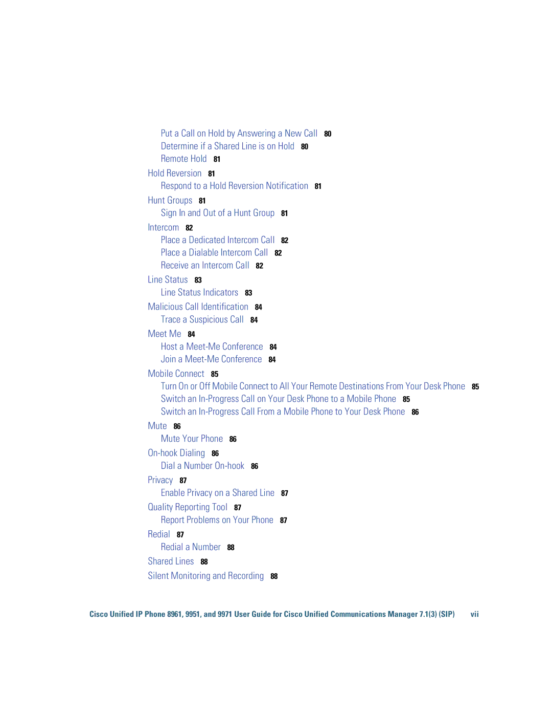 Cisco Systems CP9951CCAMK9 manual Line Status Indicators 