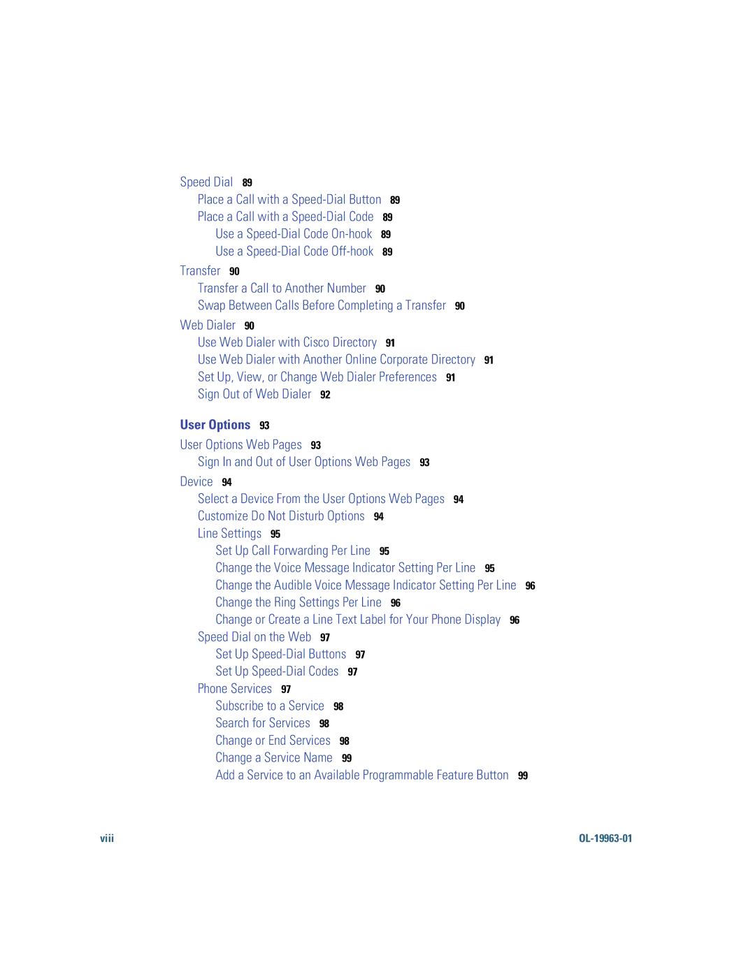 Cisco Systems CP9951CCAMK9 manual User Options 