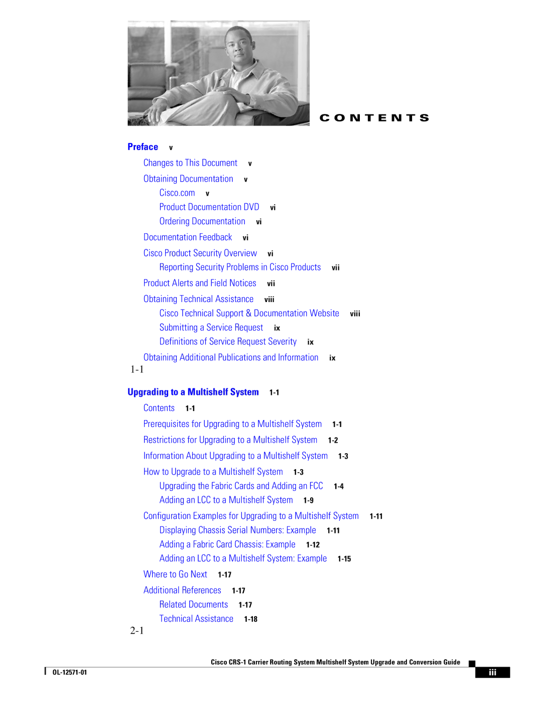 Cisco Systems CRS-1 manual N T E N T S 