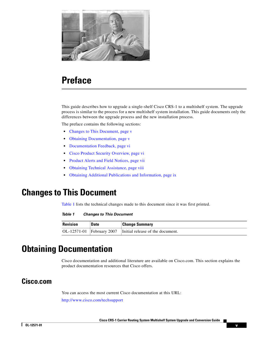 Cisco Systems CRS-1 manual Changes to This Document, Obtaining Documentation, Cisco.com 