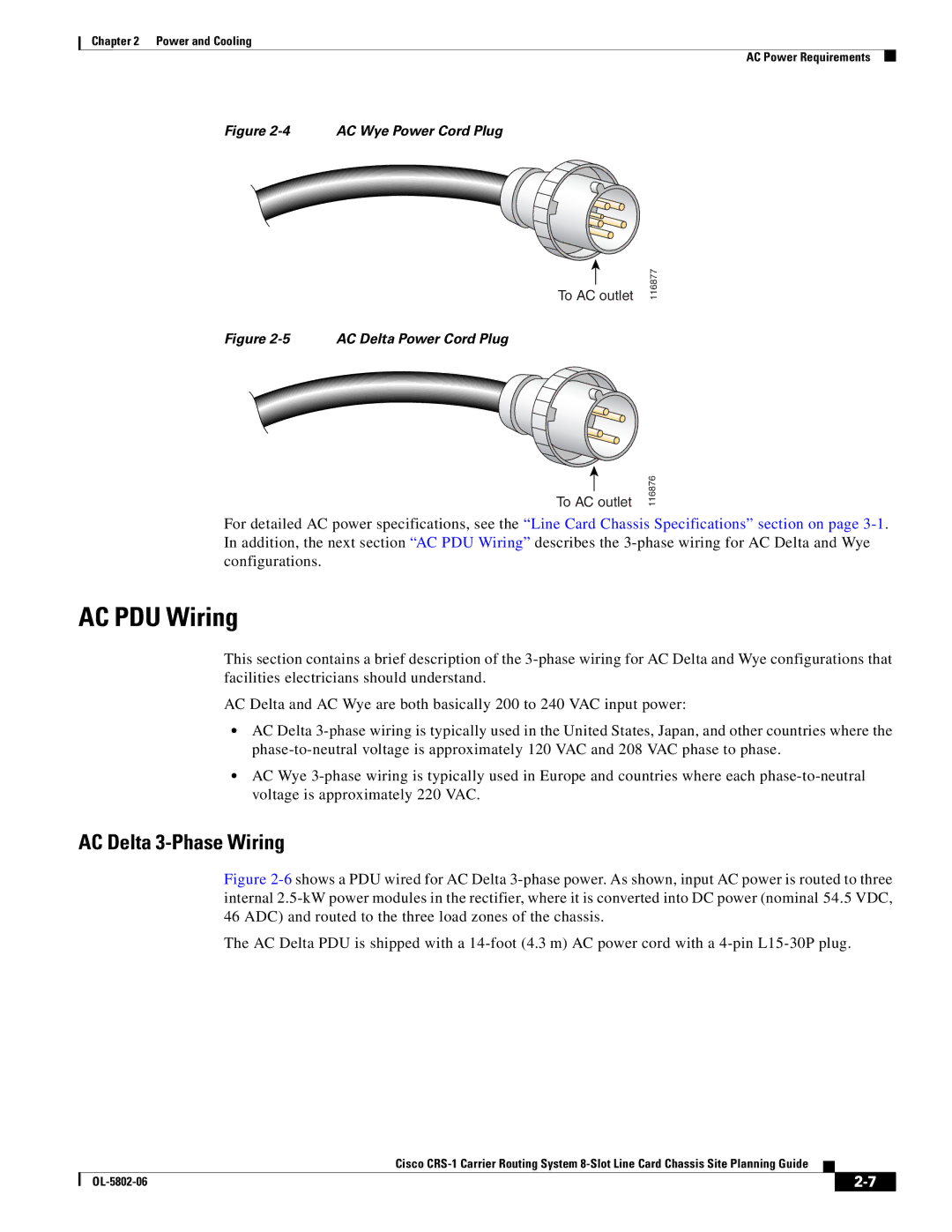 Cisco Systems CRS-1 manual AC PDU Wiring 