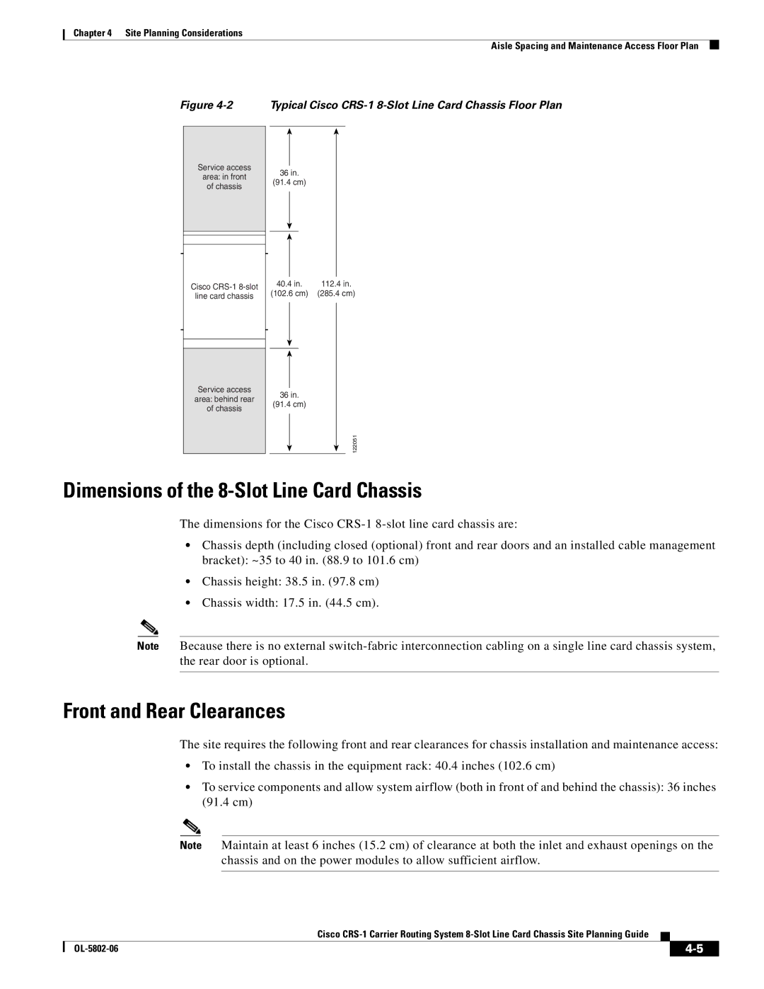 Cisco Systems CRS-1 manual Dimensions of the 8-Slot Line Card Chassis 