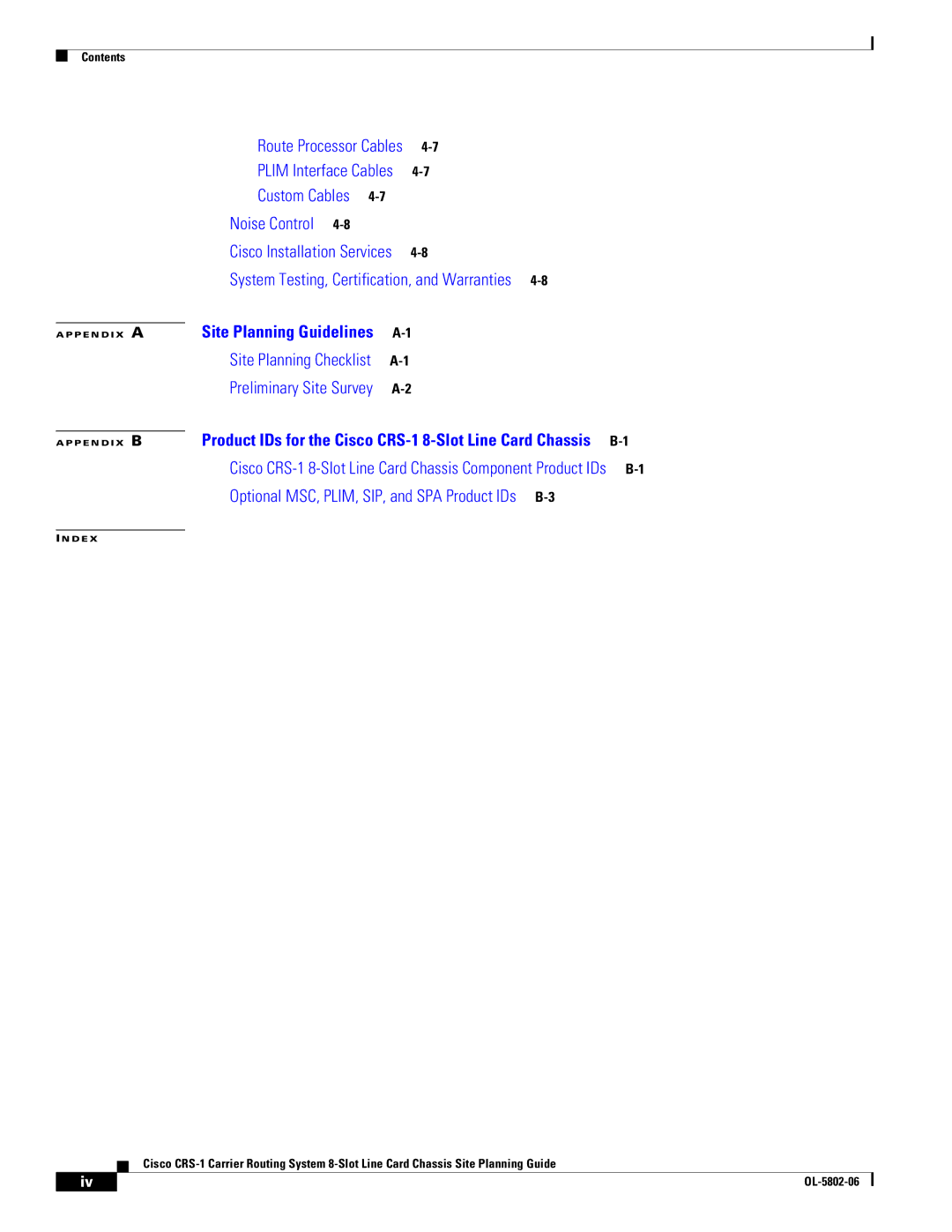 Cisco Systems CRS-1 manual Noise Control 