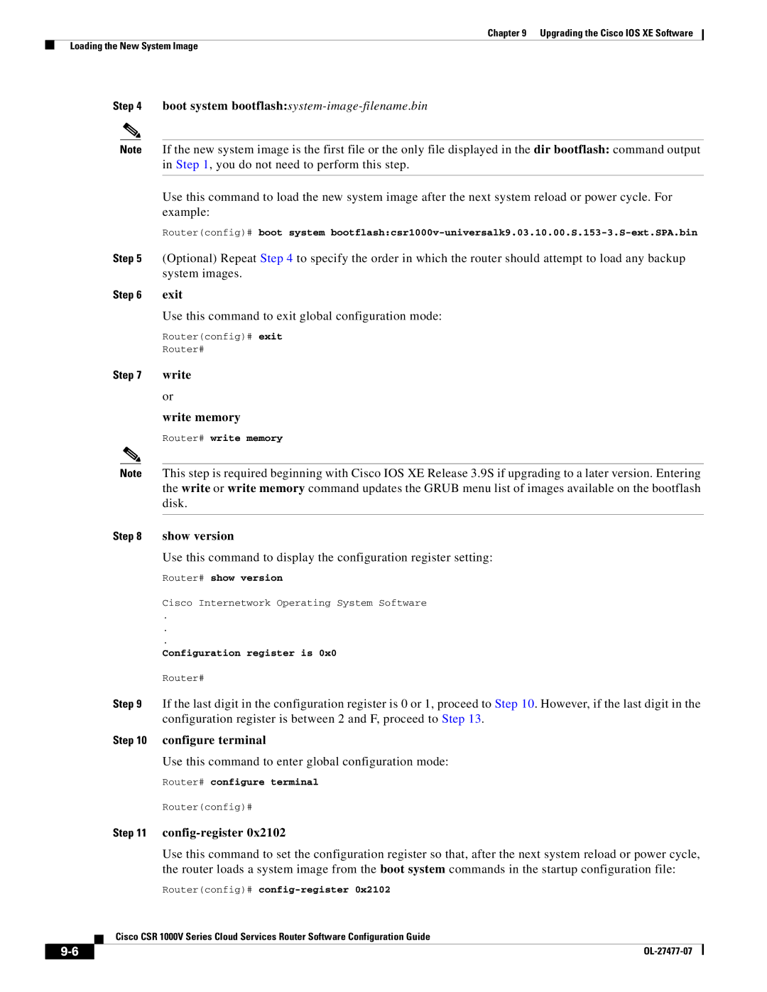 Cisco Systems CSR 1000V manual Exit 