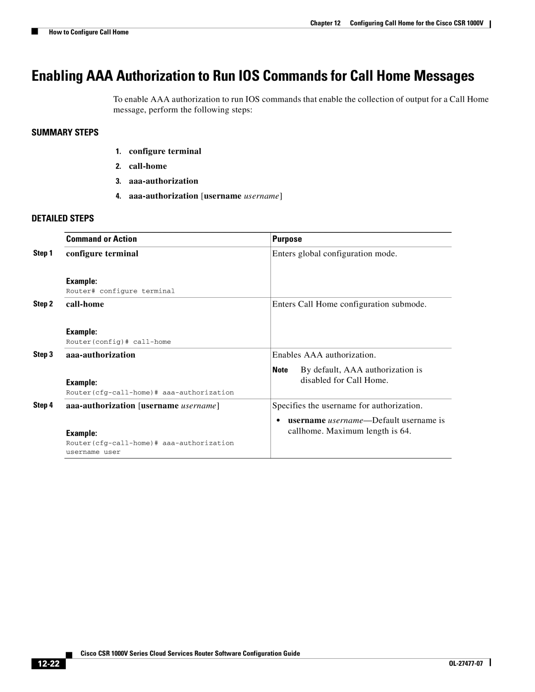 Cisco Systems CSR 1000V manual 12-22 