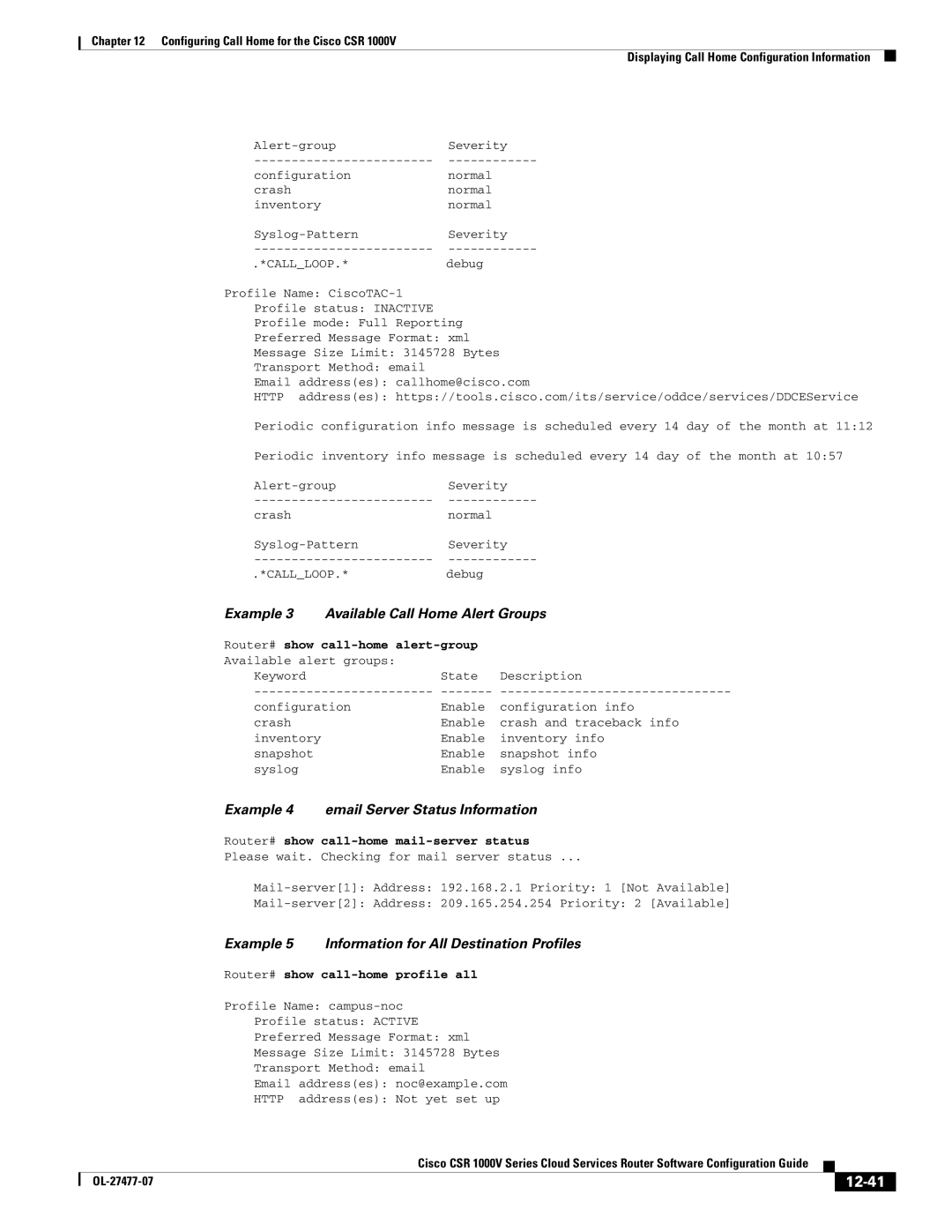 Cisco Systems CSR 1000V manual 12-41, Callloop 