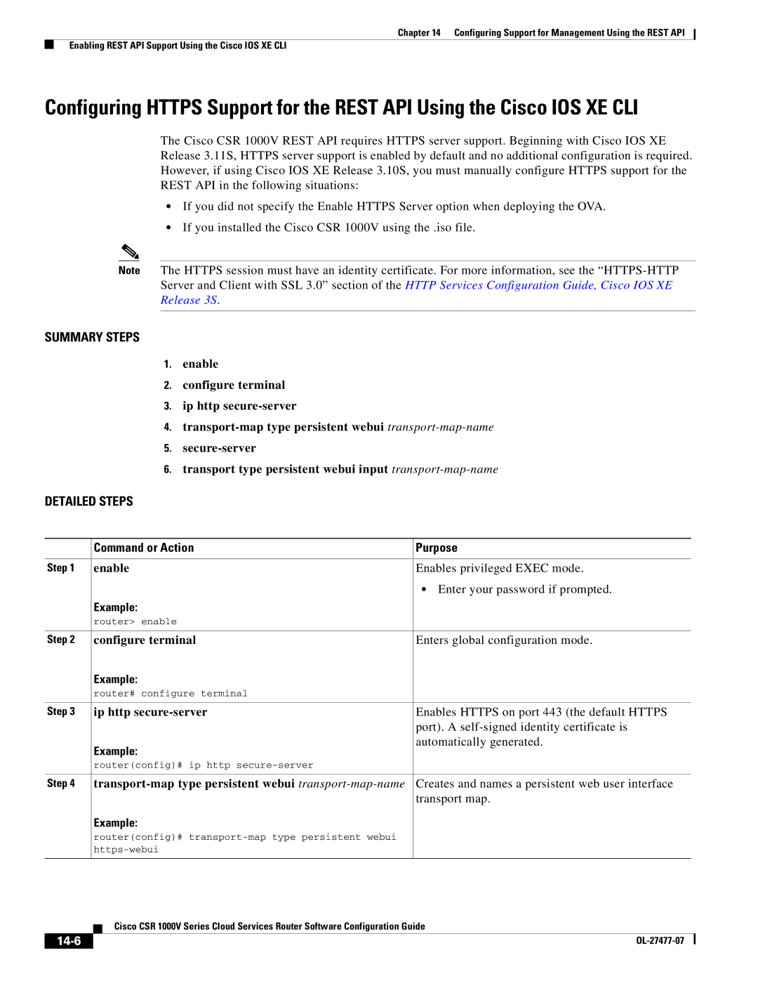 Cisco Systems CSR 1000V manual 14-6 