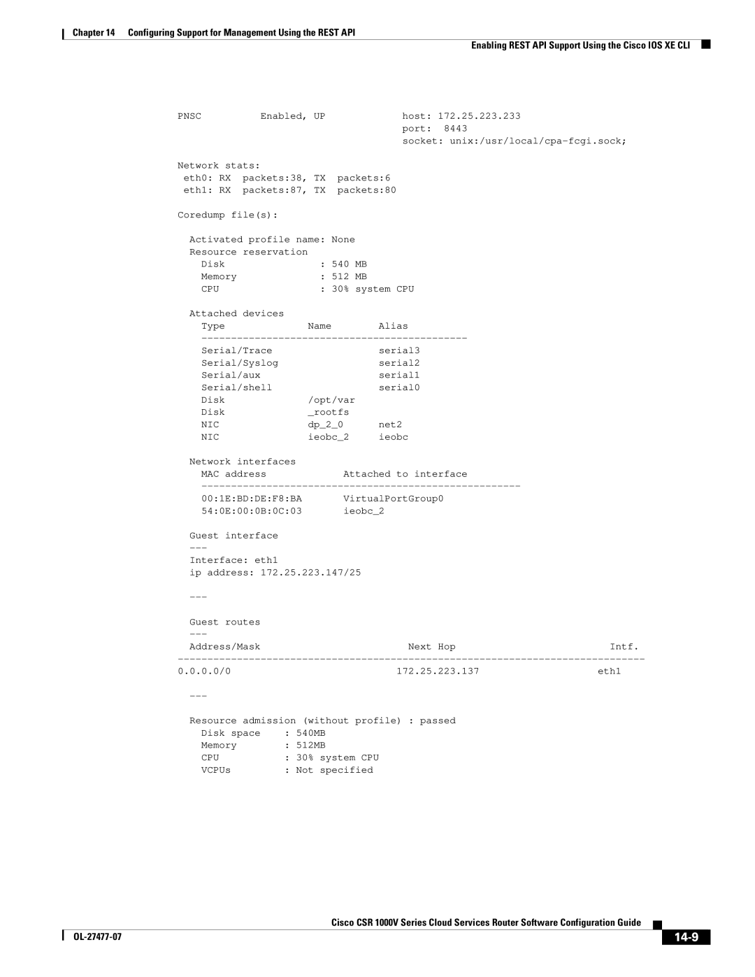 Cisco Systems CSR 1000V manual 14-9, Pnsc 