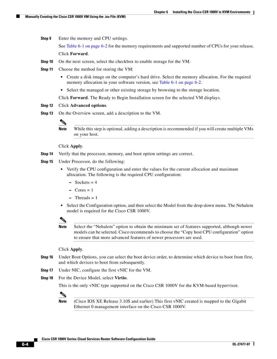 Cisco Systems CSR 1000V manual Click Advanced options 