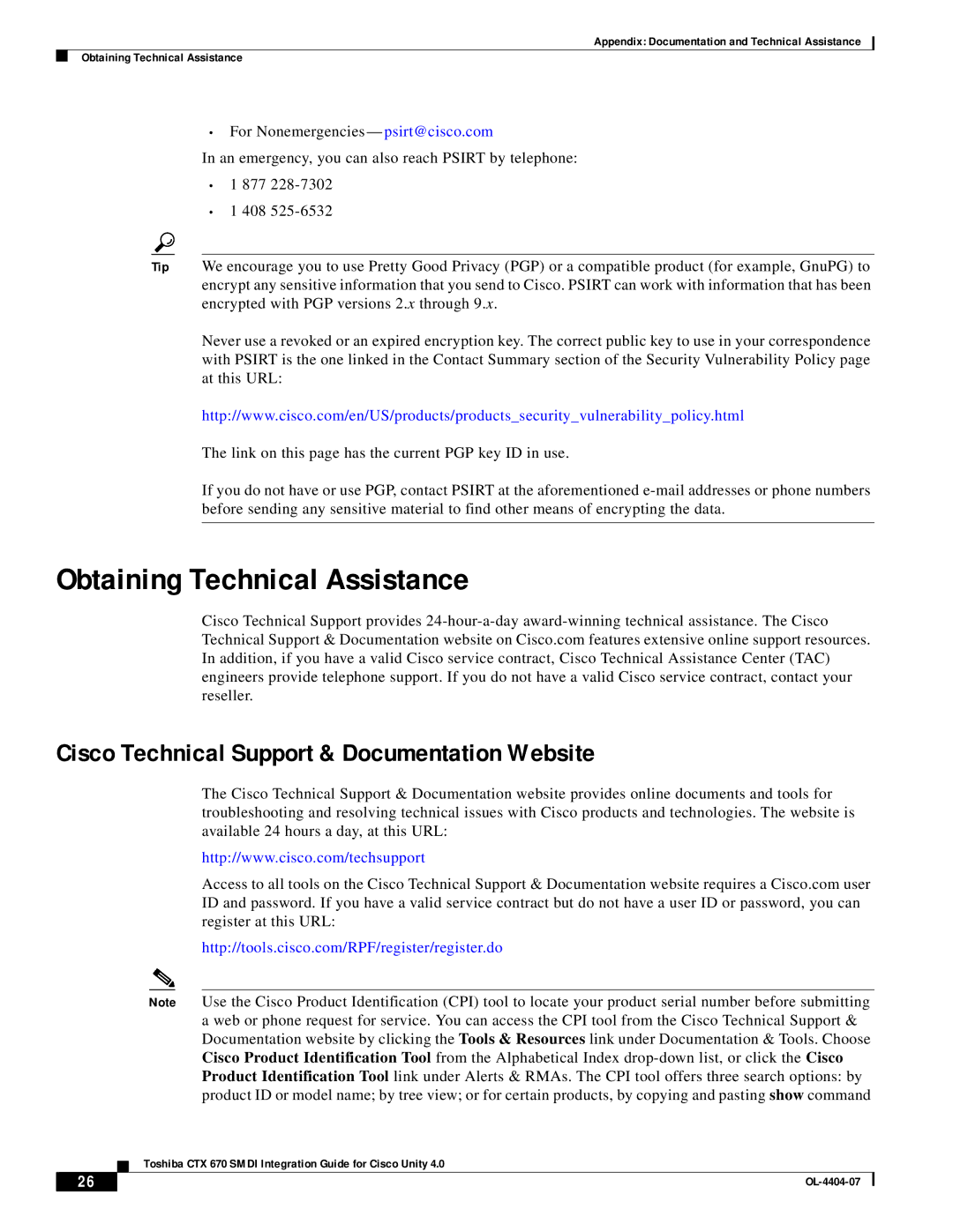 Cisco Systems CTX 670 manual Obtaining Technical Assistance, Cisco Technical Support & Documentation Website 