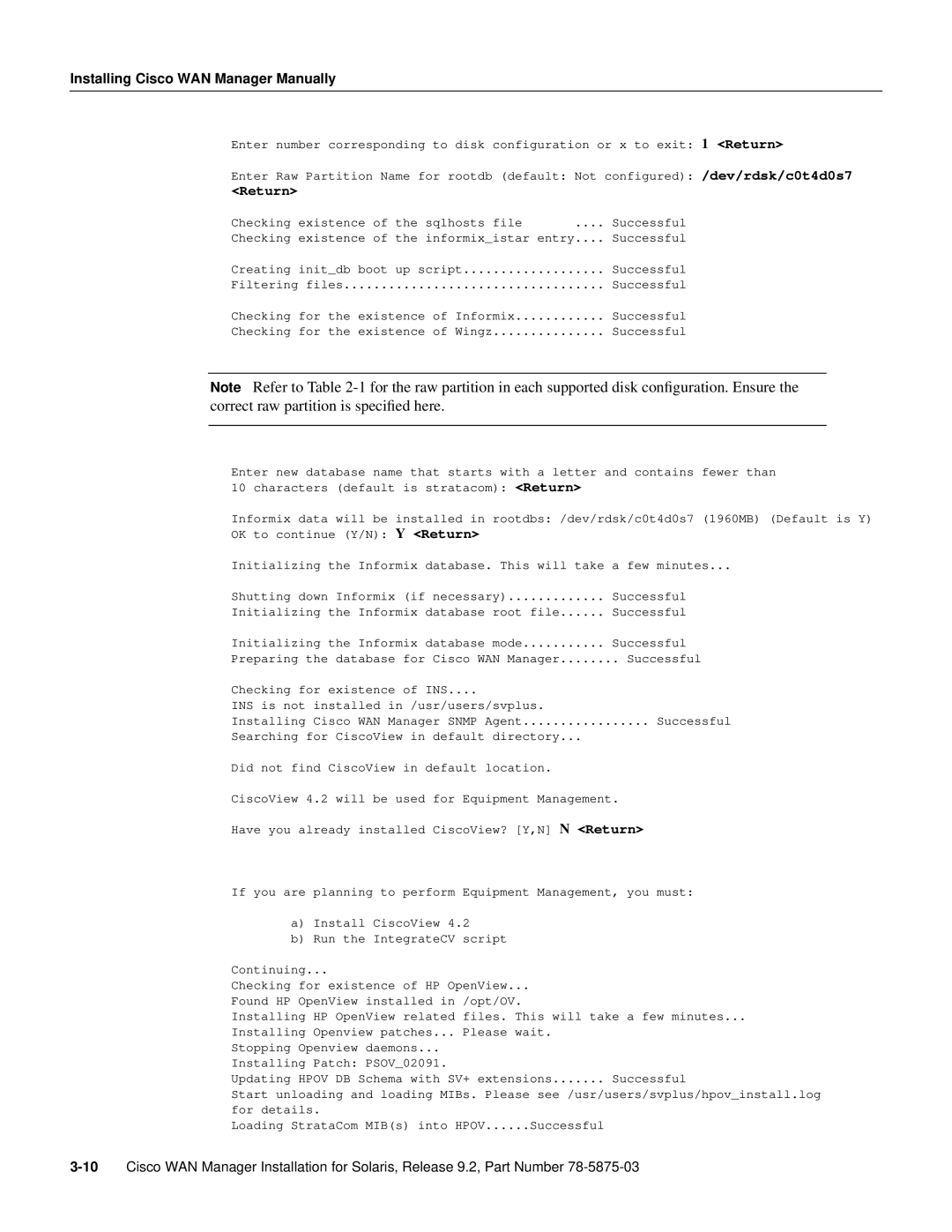 Cisco Systems CWM 9.2 appendix Return 