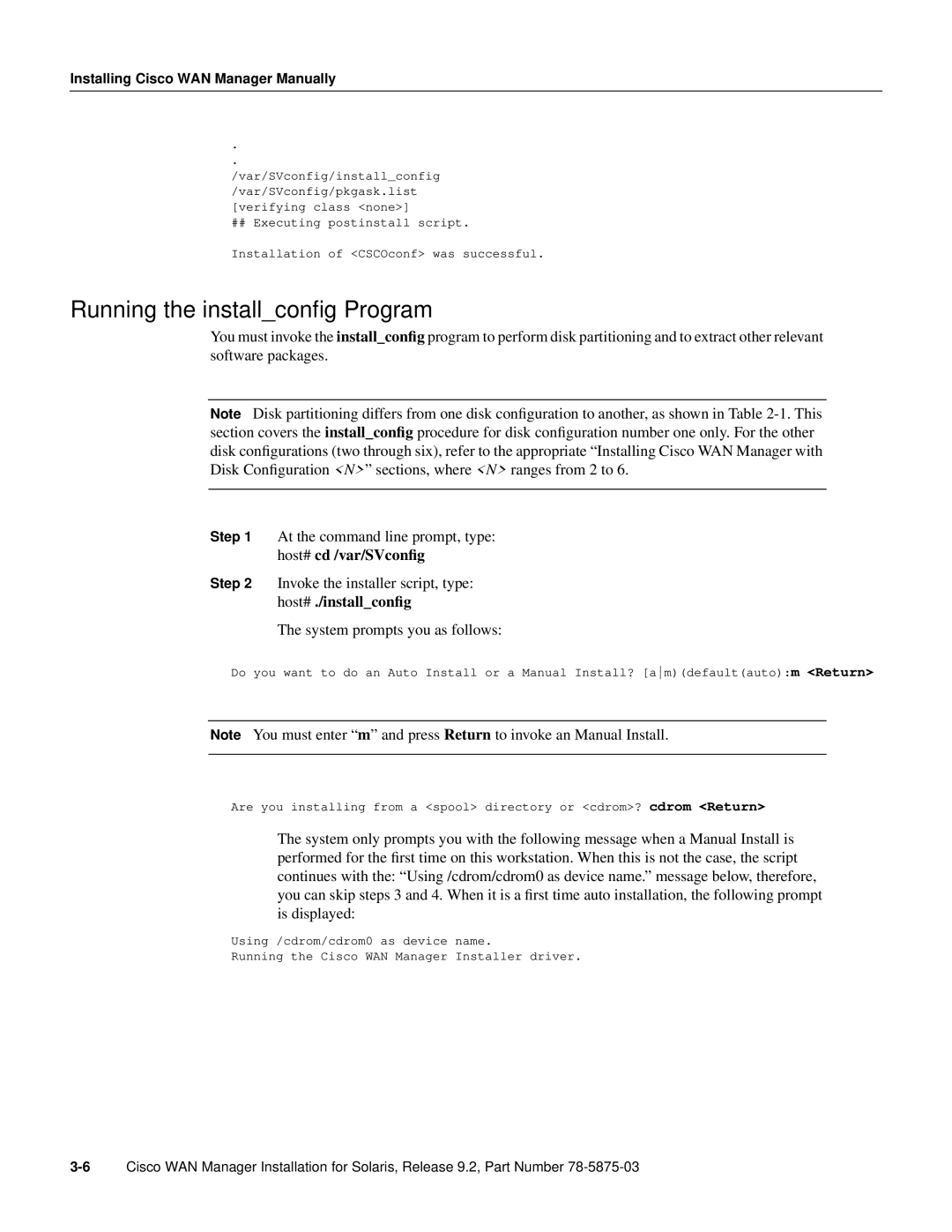 Cisco Systems CWM 9.2 appendix Running the installconﬁg Program, Host# ./installconﬁg 