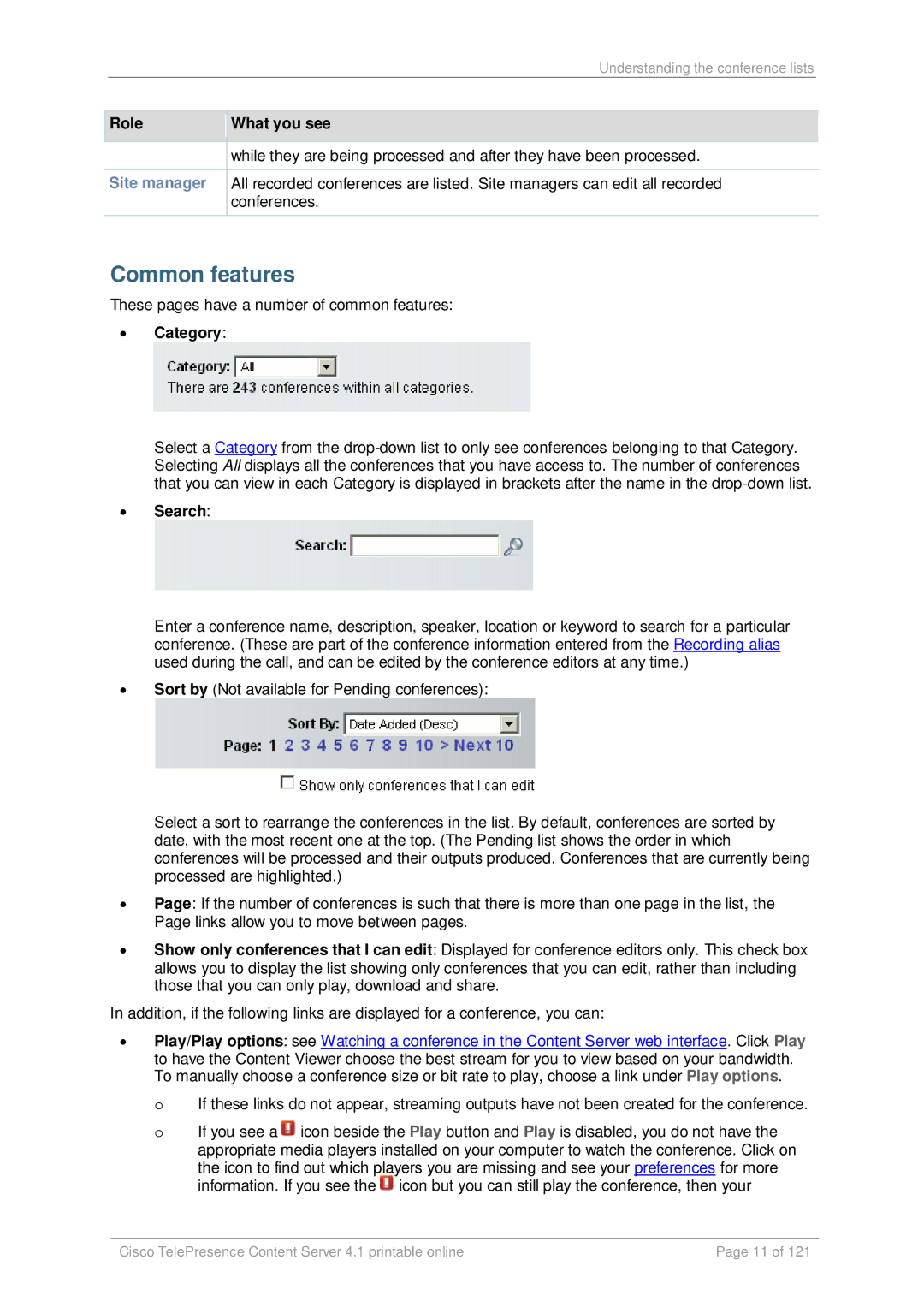 Cisco Systems D14595.03 manual Common features, Category 