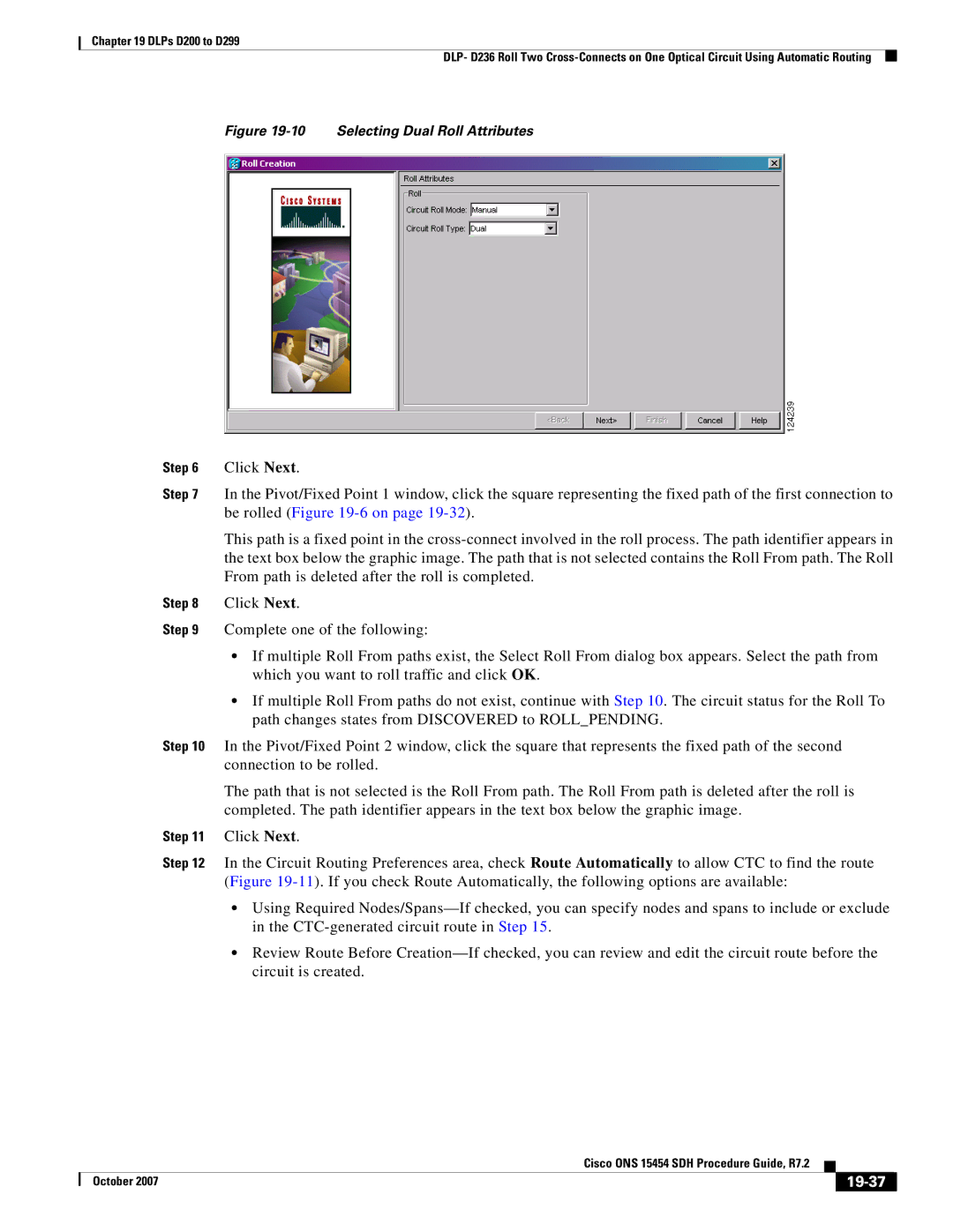 Cisco Systems D200 manual 19-37, Selecting Dual Roll Attributes 