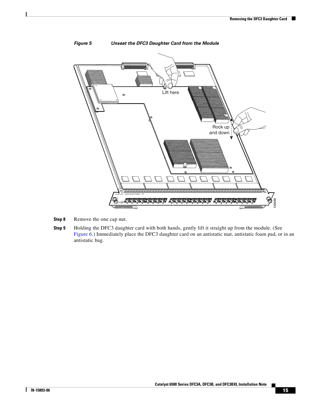 Cisco Systems DFC3BXL, DFC3A manual Rock up and down 