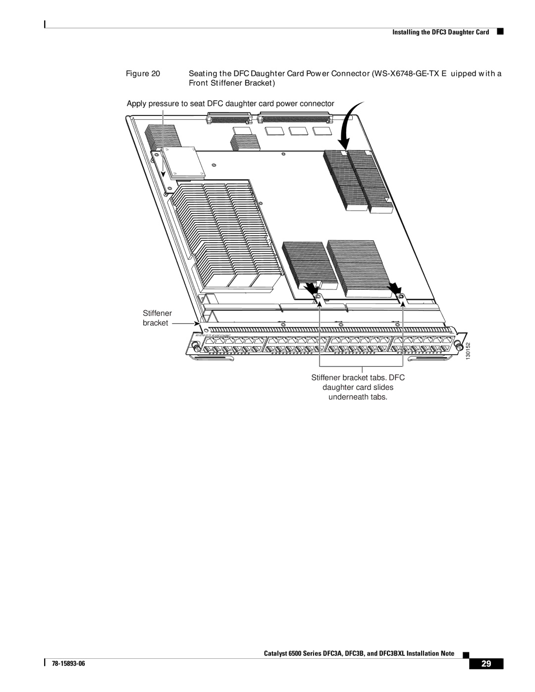 Cisco Systems DFC3A, DFC3BXL manual 130152 