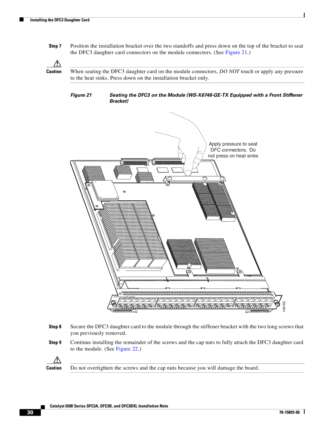 Cisco Systems DFC3BXL, DFC3A manual 130153 