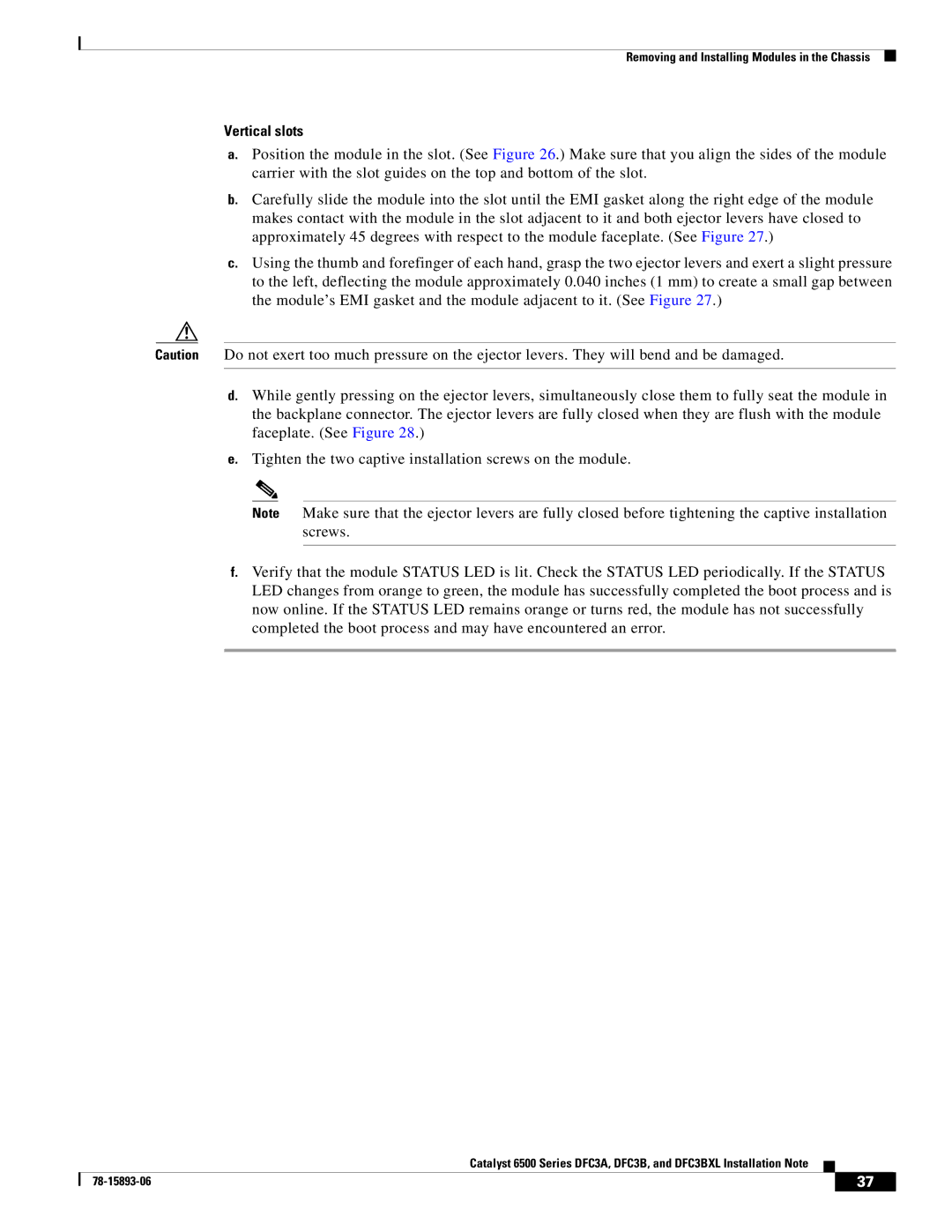 Cisco Systems DFC3BXL, DFC3A manual Vertical slots 