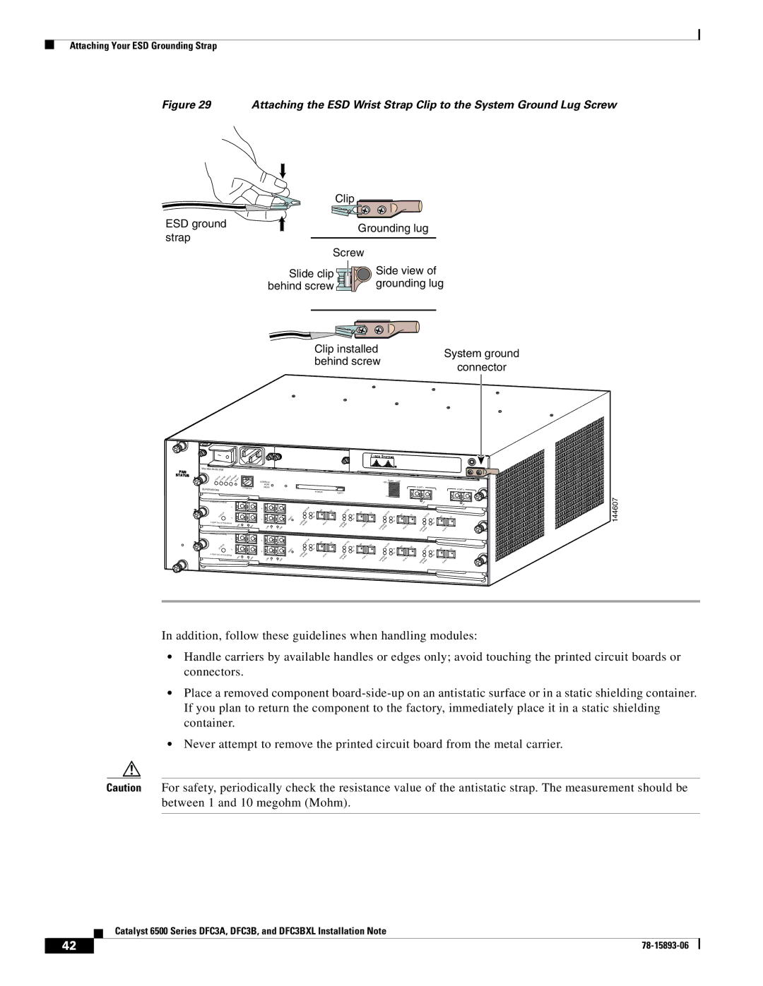 Cisco Systems DFC3BXL, DFC3A manual Clip installed 