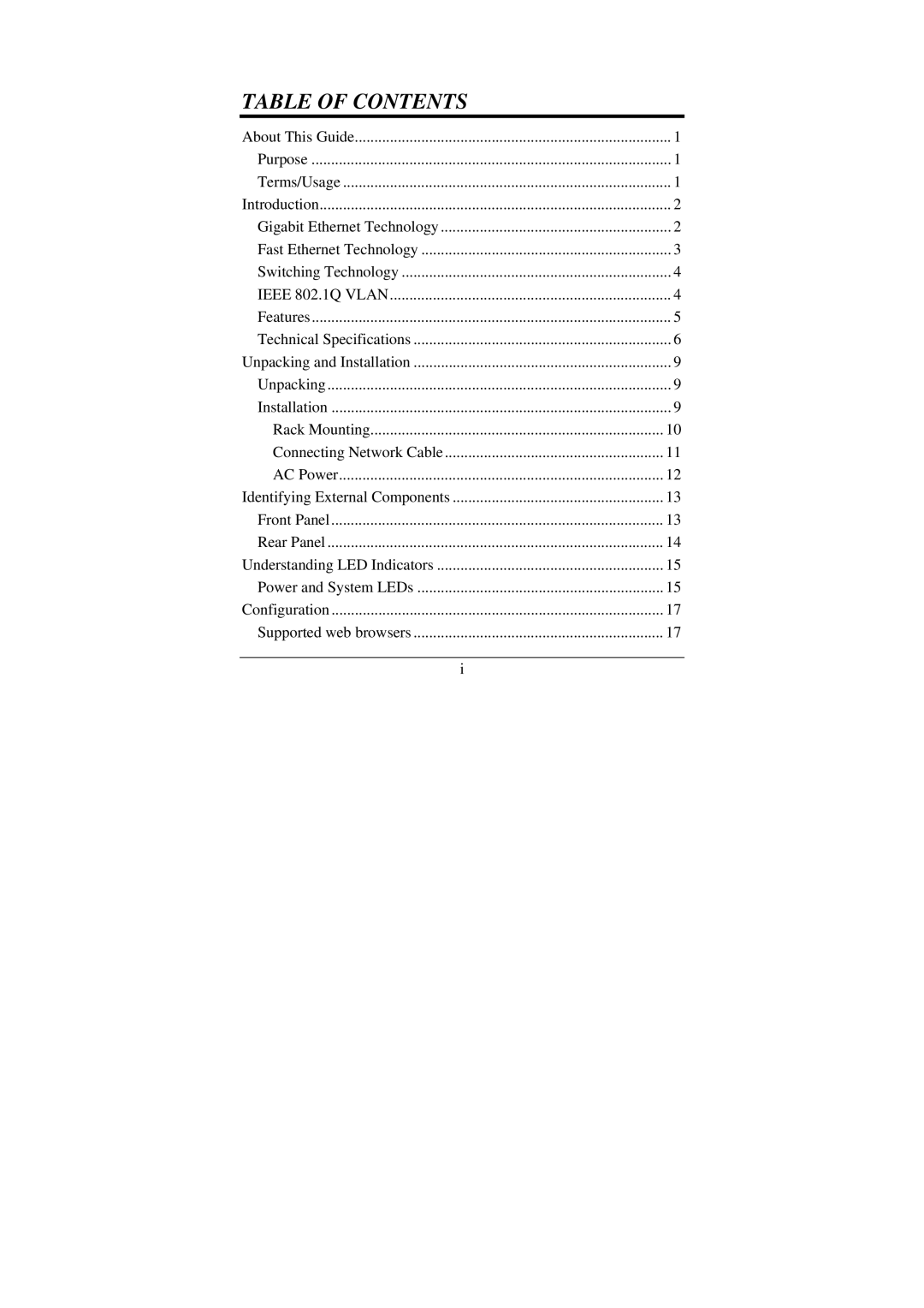 Cisco Systems DGS-1224T manual Table of Contents 