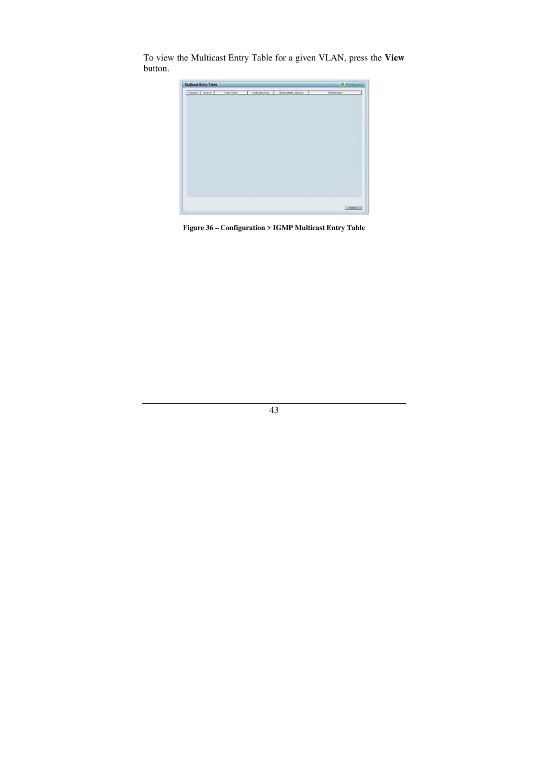 Cisco Systems DGS-1224T manual Configuration Igmp Multicast Entry Table 