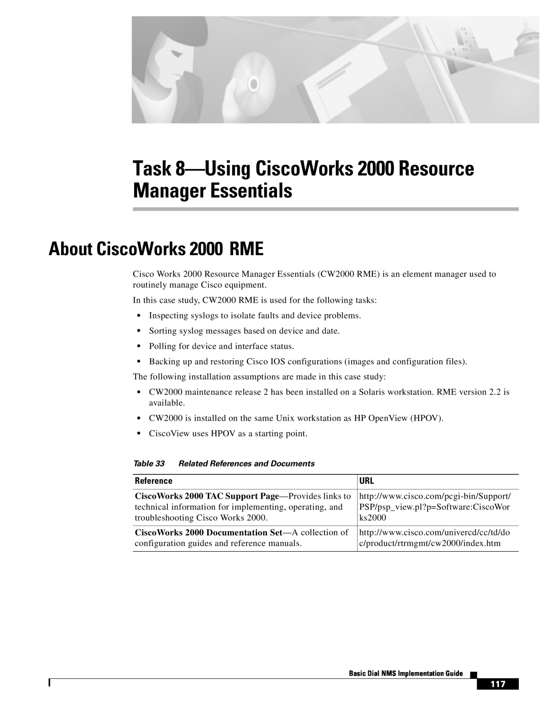 Cisco Systems Dial NMS manual Task 8-Using CiscoWorks 2000 Resource Manager Essentials, About CiscoWorks 2000 RME 