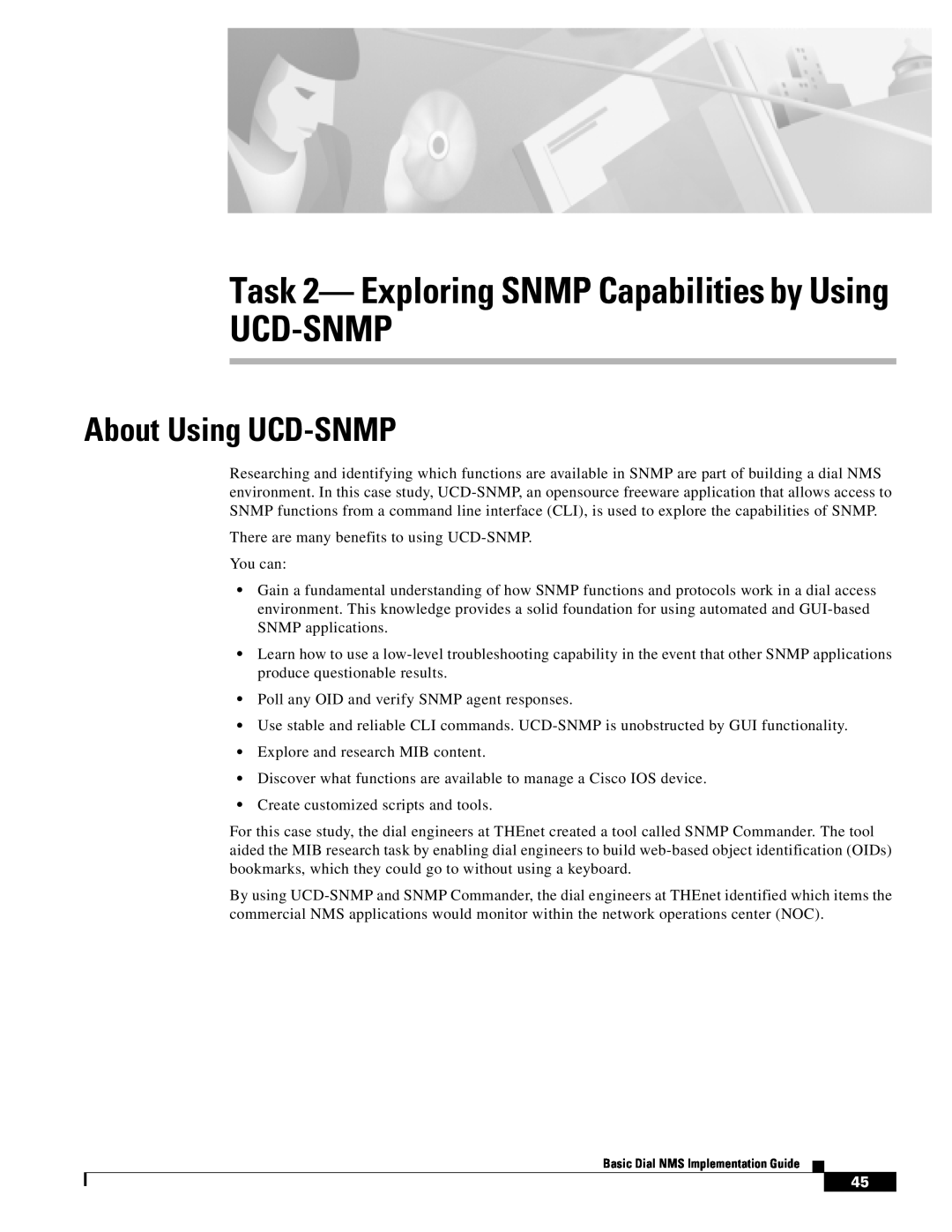 Cisco Systems Dial NMS manual Ucd-Snmp, Task 2- Exploring SNMP Capabilities by Using, About Using UCD-SNMP 
