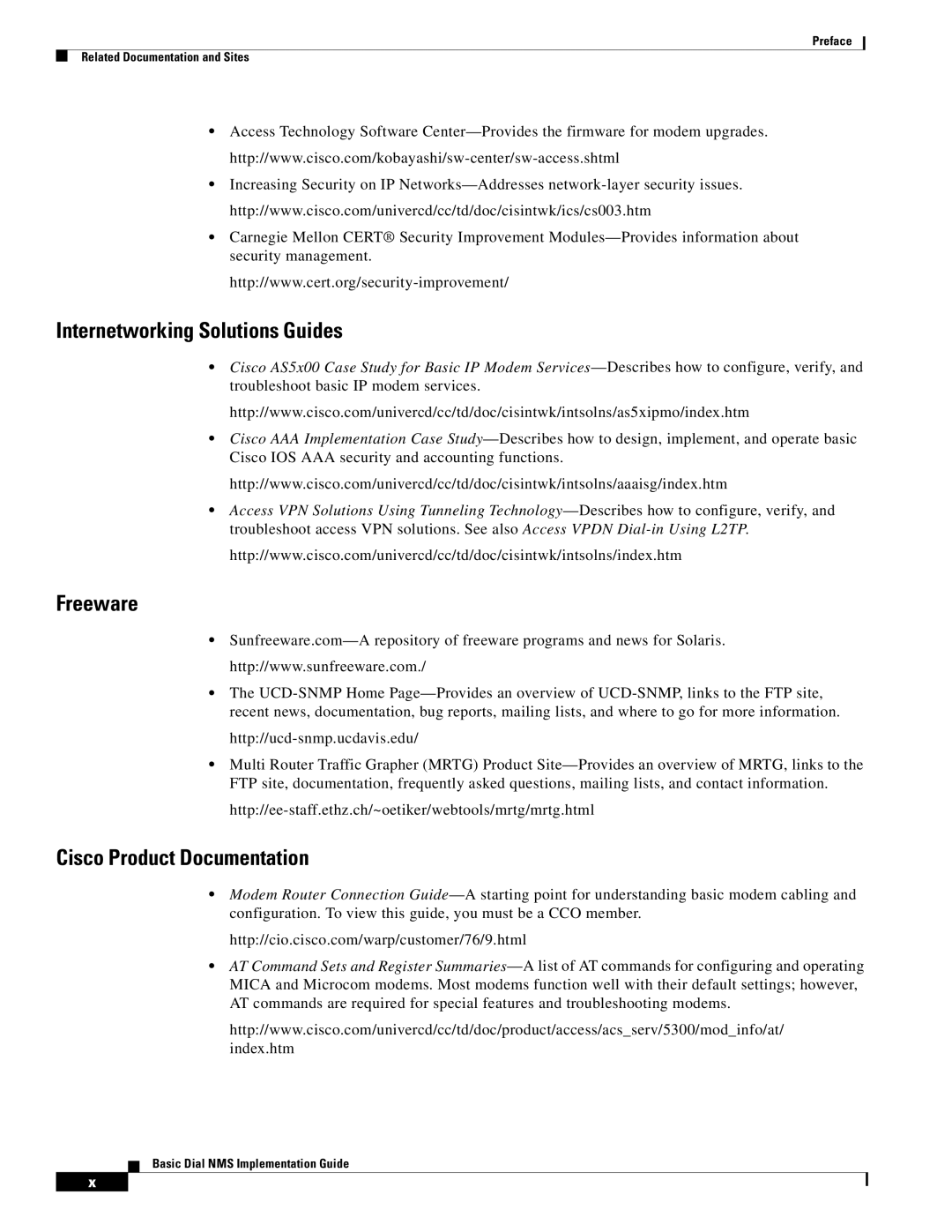 Cisco Systems Dial NMS manual Internetworking Solutions Guides 