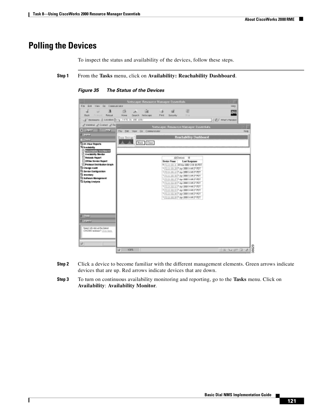 Cisco Systems Dial NMS manual Polling the Devices, Status of the Devices 