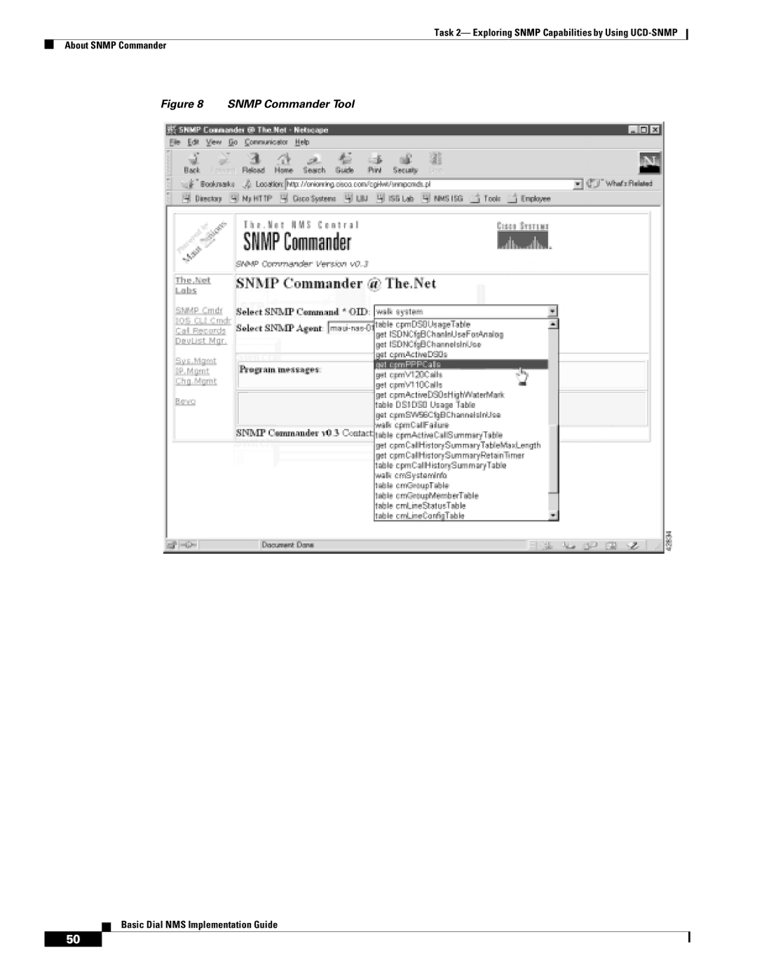 Cisco Systems Dial NMS manual Snmp Commander Tool 