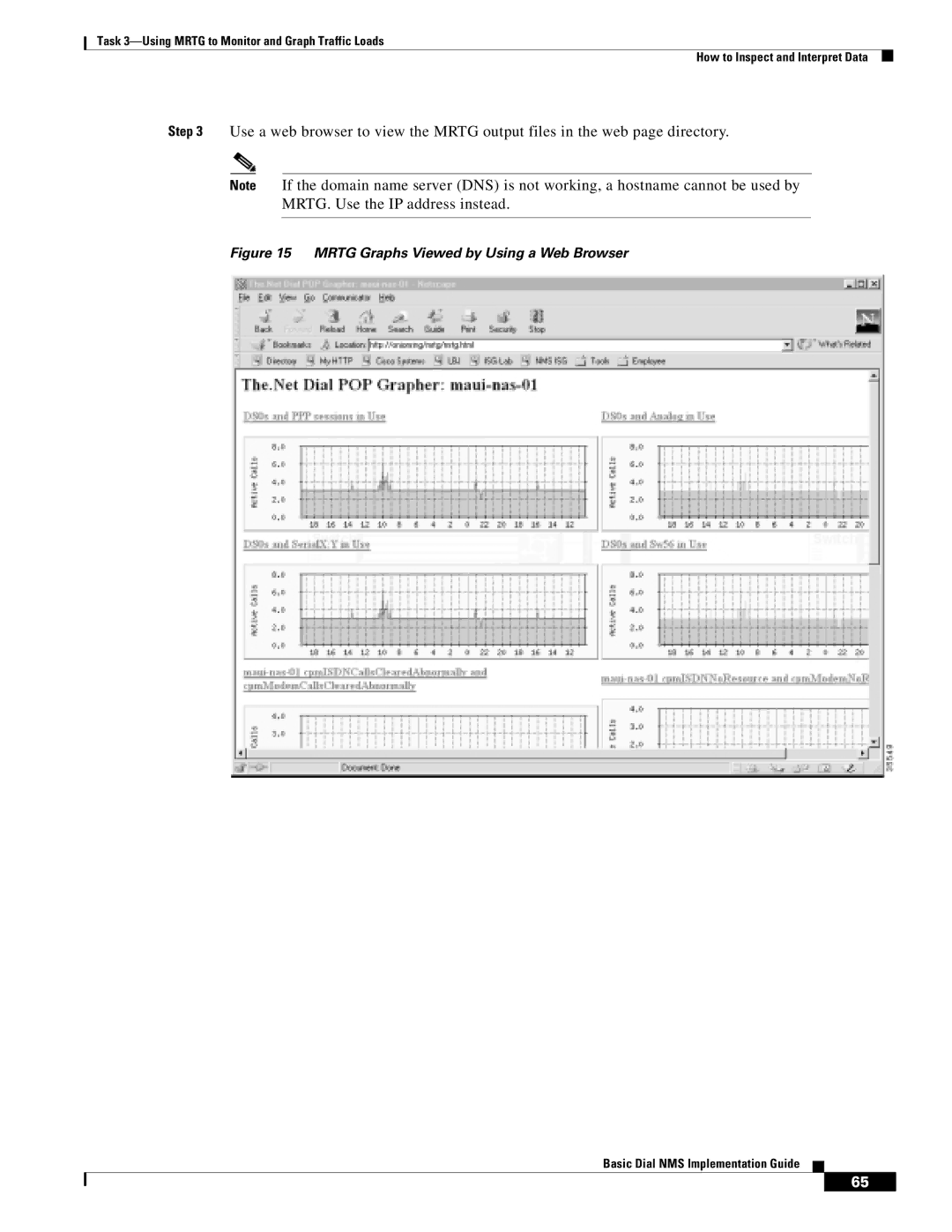 Cisco Systems Dial NMS manual Mrtg Graphs Viewed by Using a Web Browser 