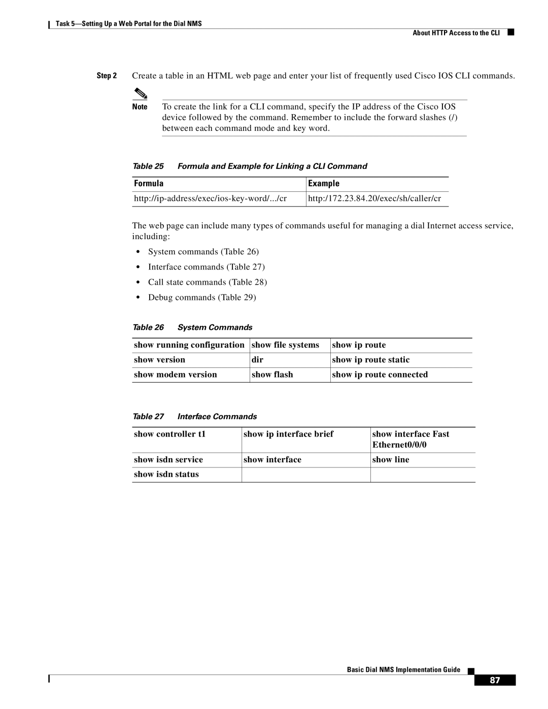 Cisco Systems Dial NMS manual Formula Example 