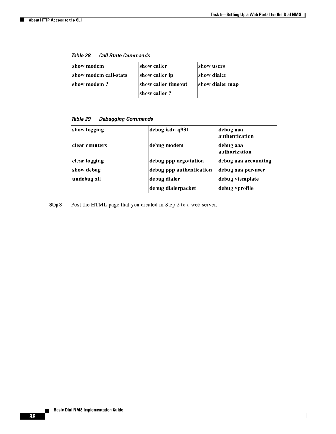 Cisco Systems Dial NMS manual Post the Html page that you created in to a web server 