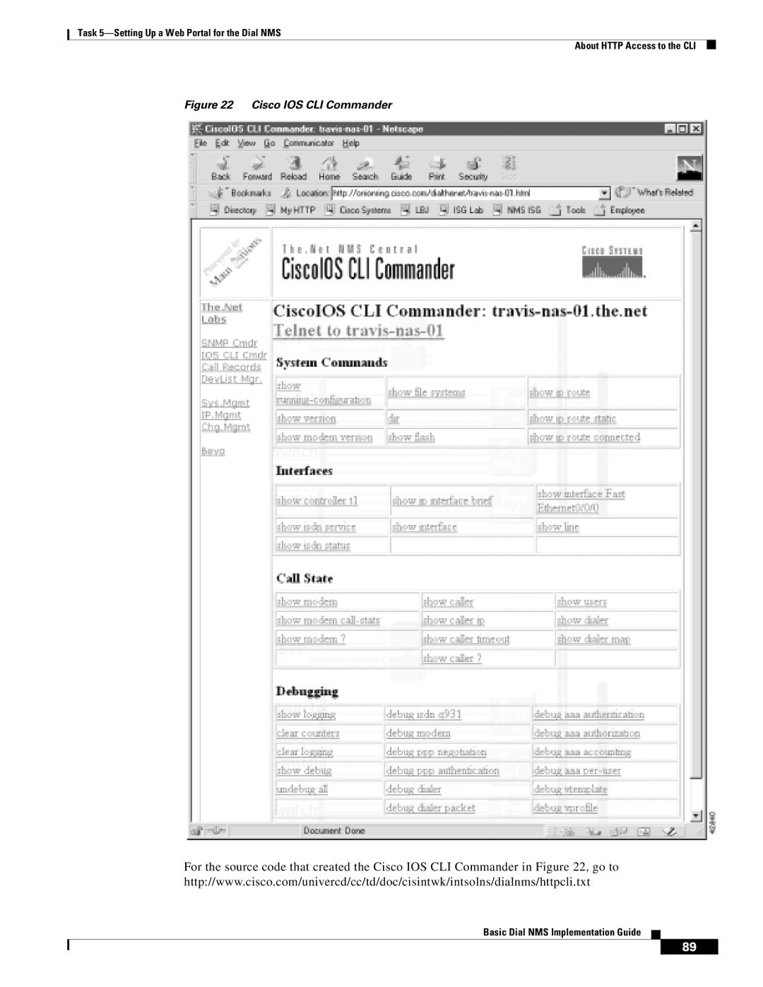 Cisco Systems Dial NMS manual Cisco IOS CLI Commander 