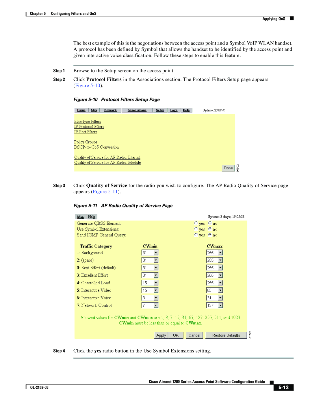 Cisco Systems DL-2159-05 manual Protocol Filters Setup 