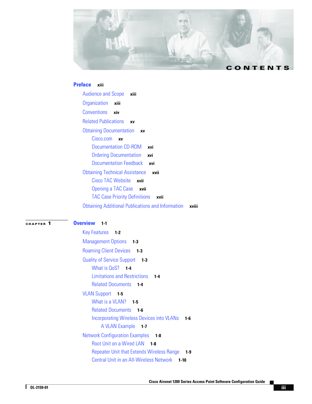 Cisco Systems DL-2159-05 manual N T E N T S, Iii 