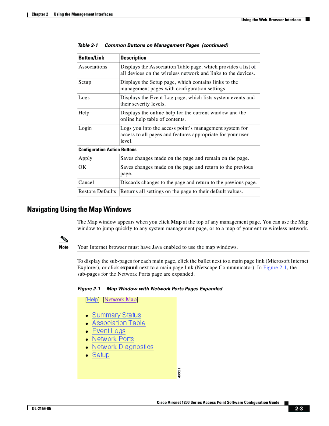 Cisco Systems DL-2159-05 manual Navigating Using the Map Windows, Map Window with Network Ports Pages Expanded 