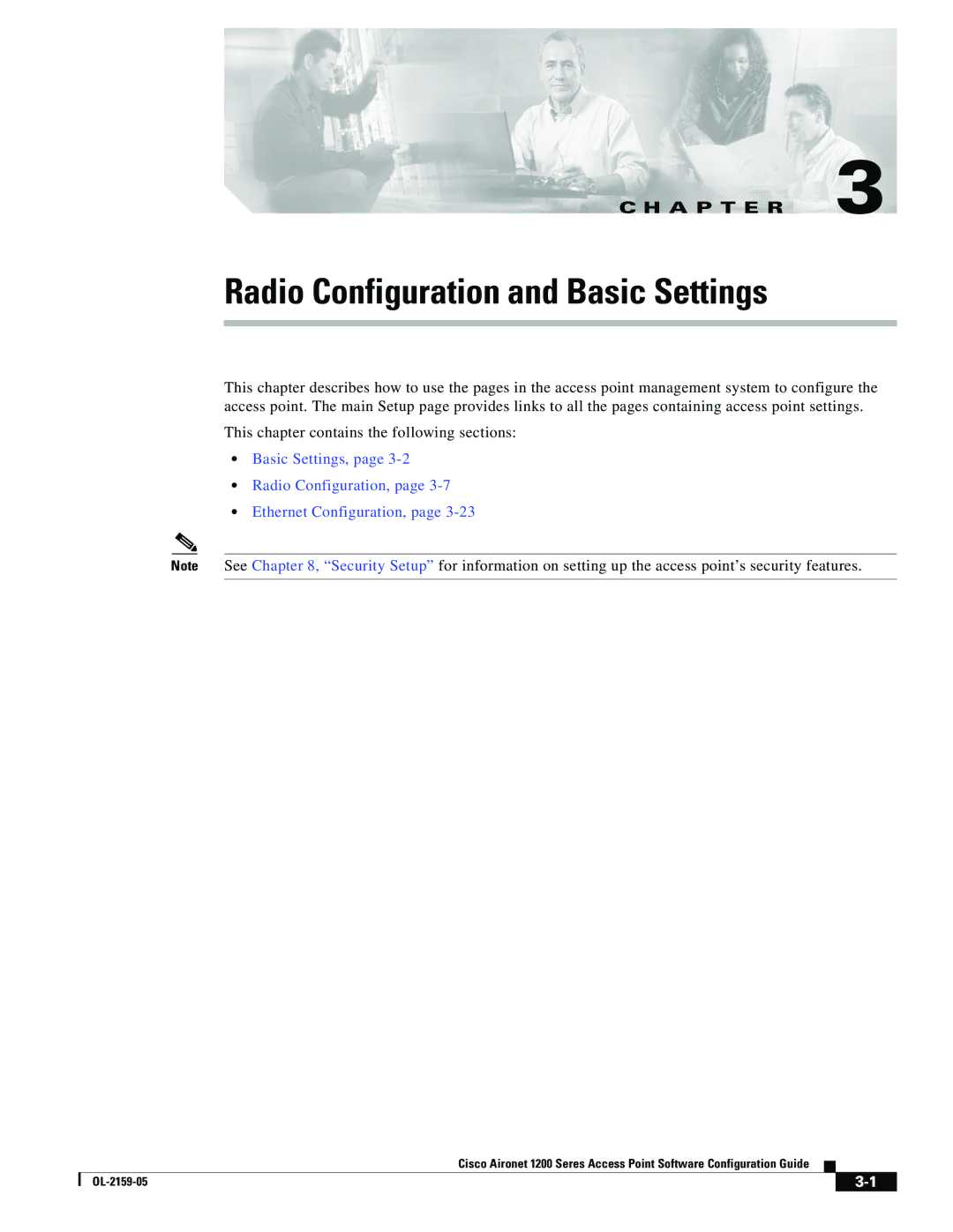 Cisco Systems DL-2159-05 manual Radio Configuration and Basic Settings 