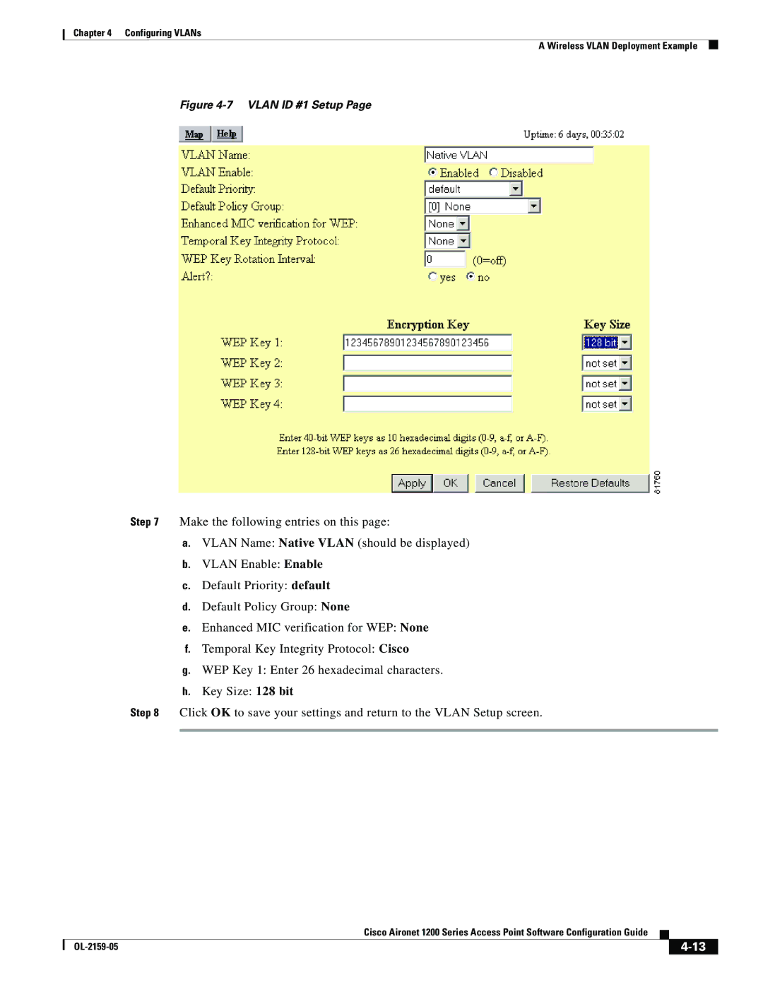 Cisco Systems DL-2159-05 manual Vlan ID #1 Setup 