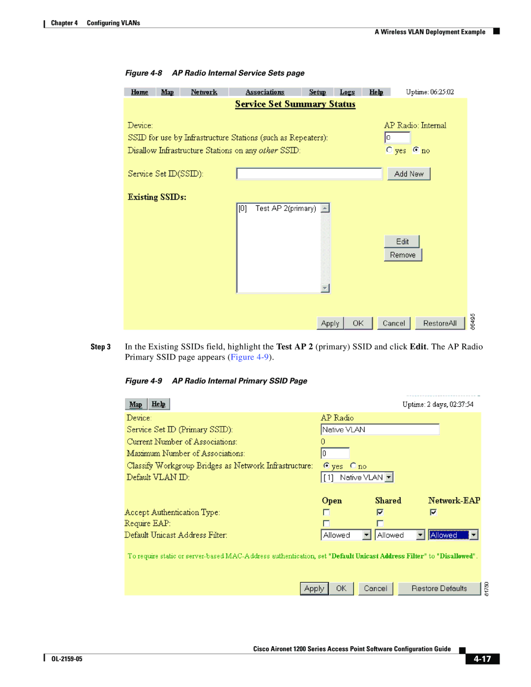 Cisco Systems DL-2159-05 manual AP Radio Internal Service Sets 