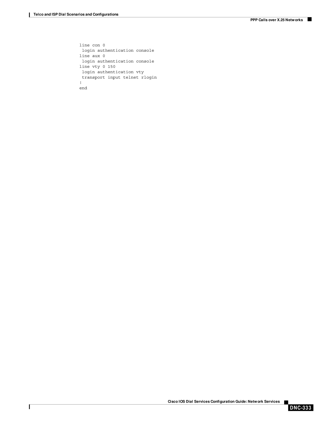 Cisco Systems DNC-305 manual DNC-333, End 