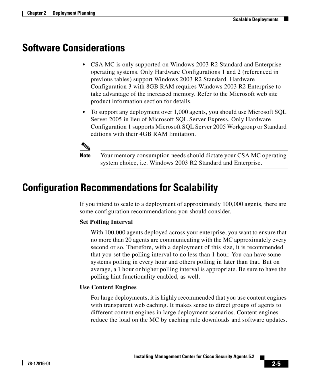 Cisco Systems DOC-78-17916 Software Considerations, Configuration Recommendations for Scalability, Set Polling Interval 