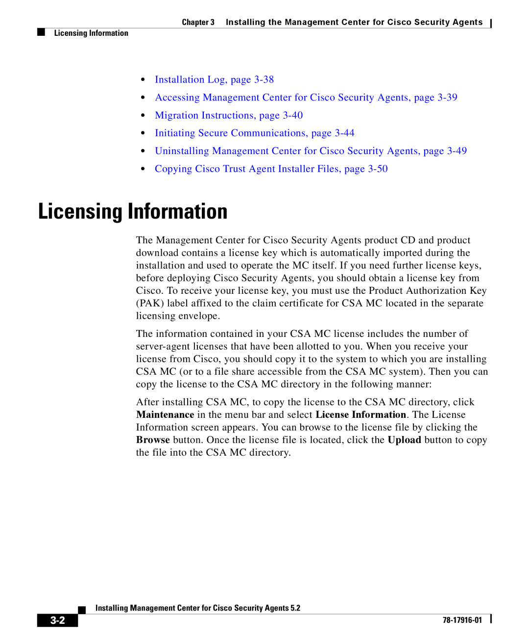 Cisco Systems DOC-78-17916 manual Licensing Information 