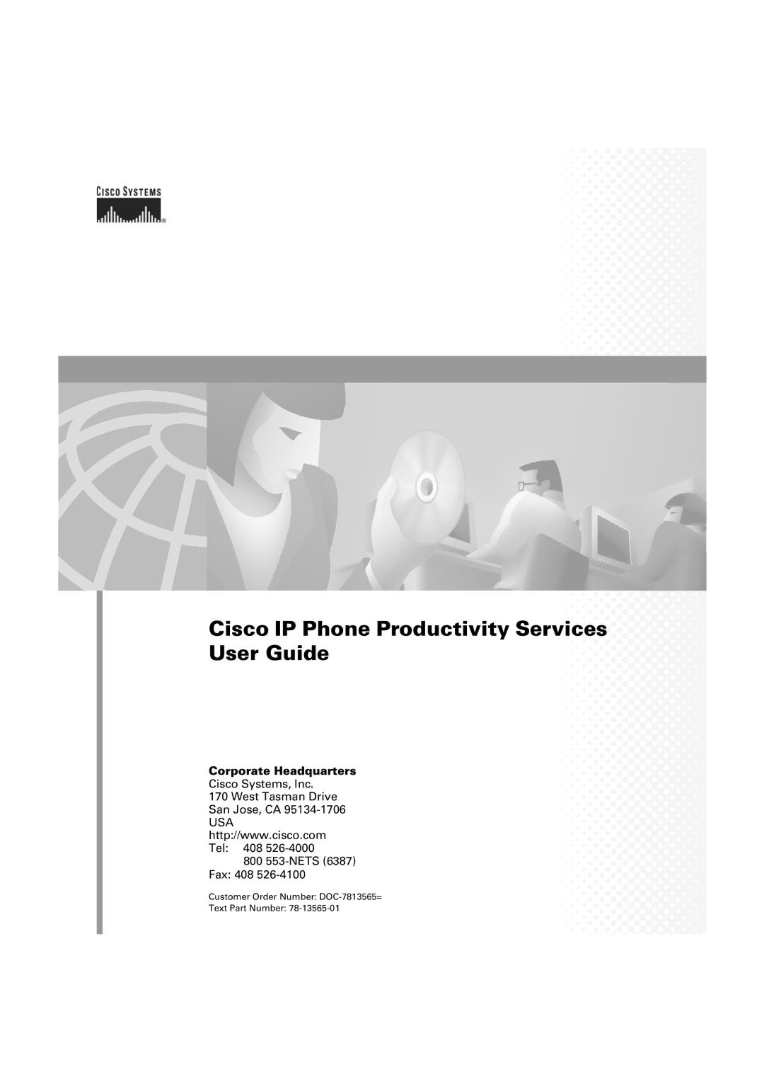 Cisco Systems DOC-7813565= manual Cisco IP Phone Productivity Services User Guide 